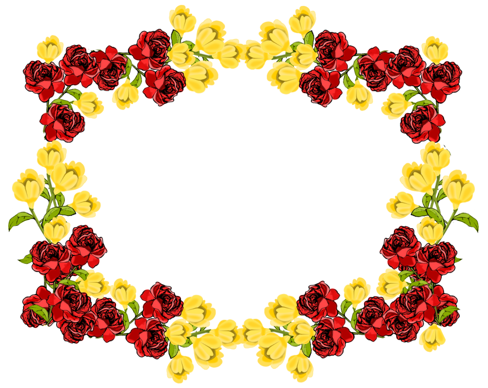 Frame Flower Romantic Png HD Free Download