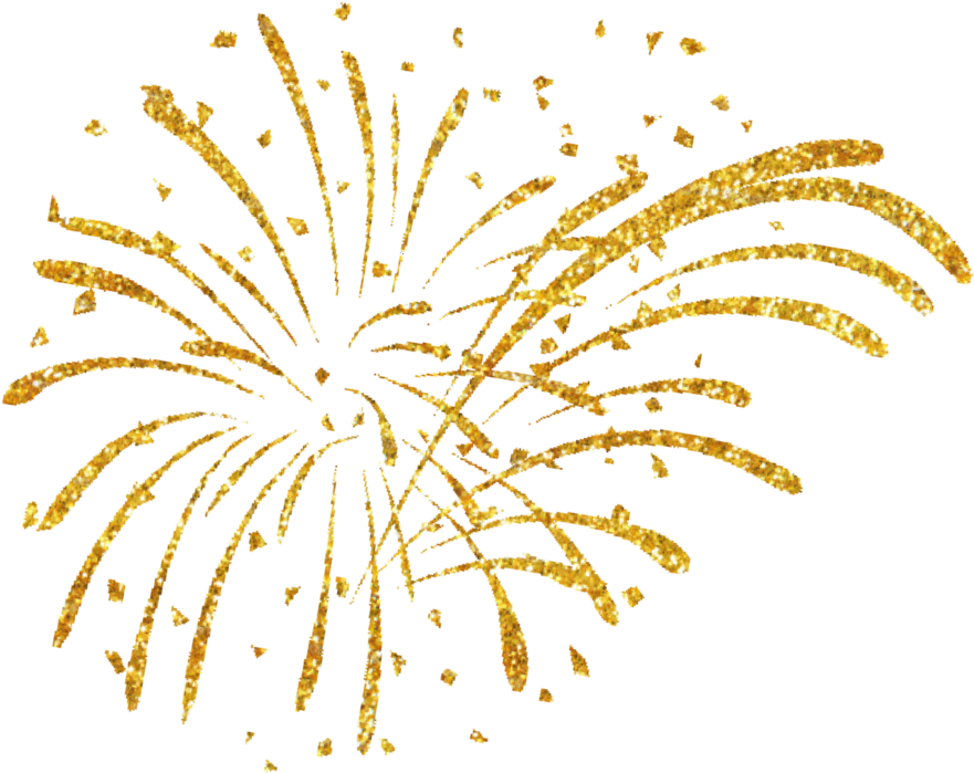 Sparkle Fireworks Gold Png HD Free Download