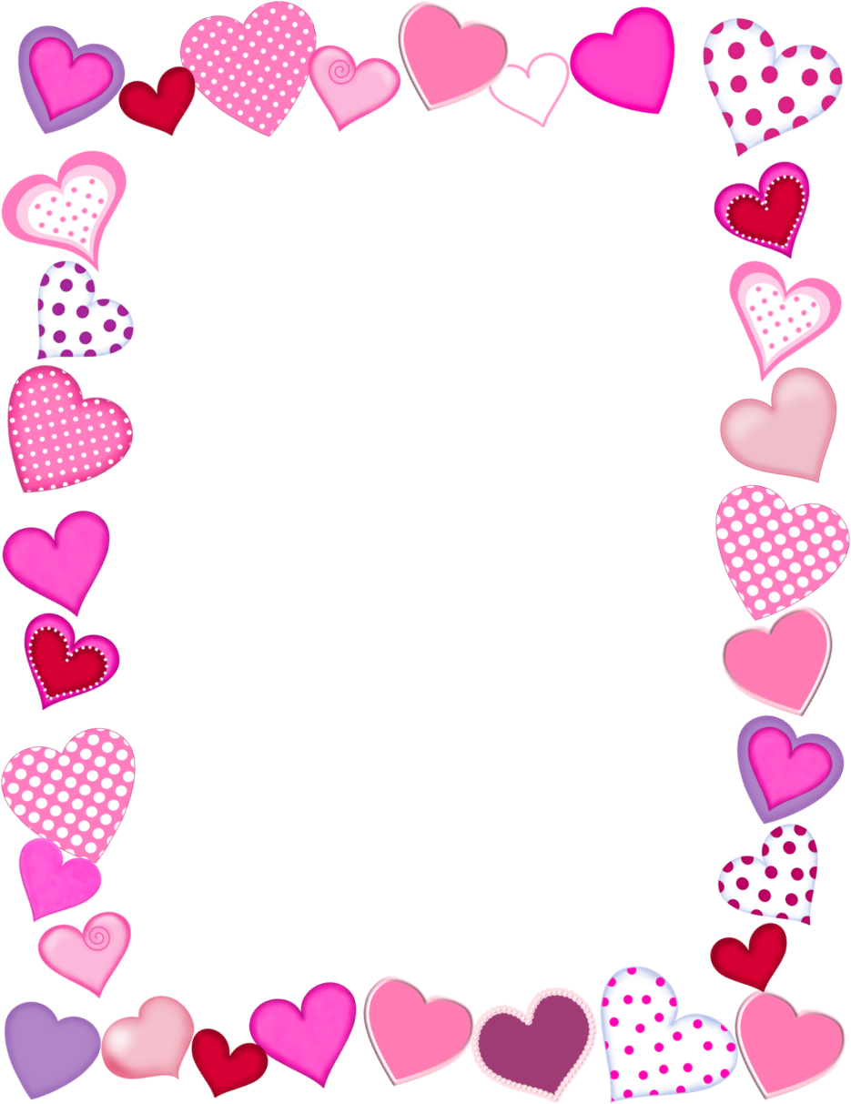 Pink Valentines Border Day Png HD Free Download