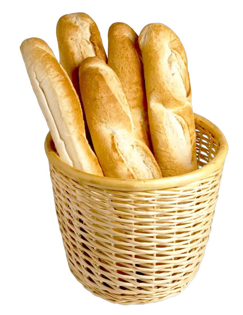 Basket Wicker Slices Bread Png HD Free Download