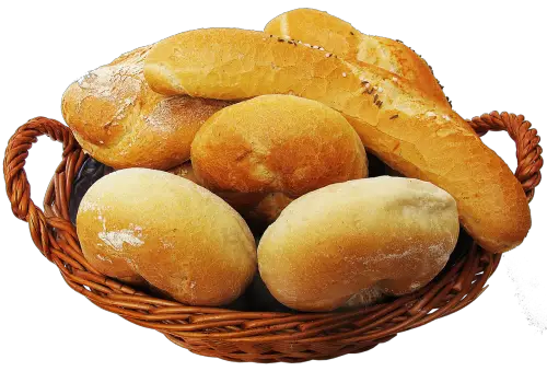 Basket Wicker Slices Bread Png HD Free Download