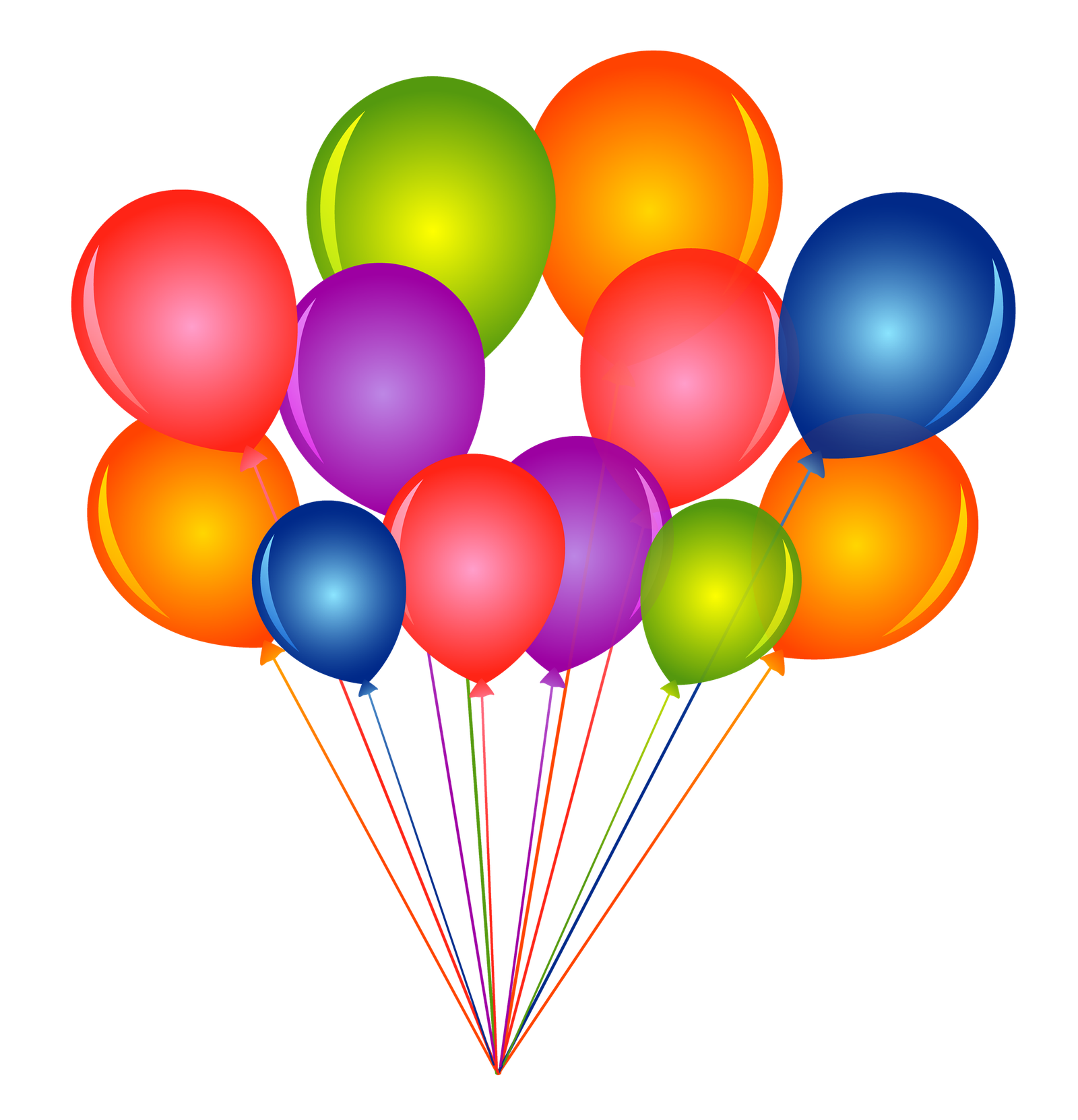 Of Balloons Colorful Bunch Png HD Free Download