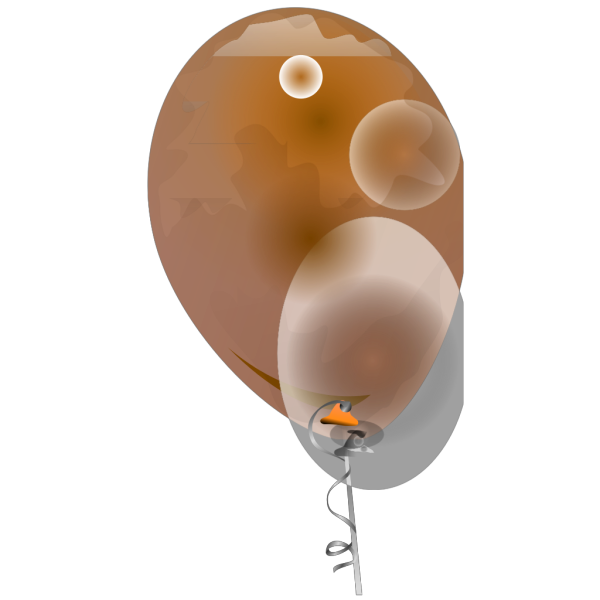 Golden Balloon Brown Png HD Free Download