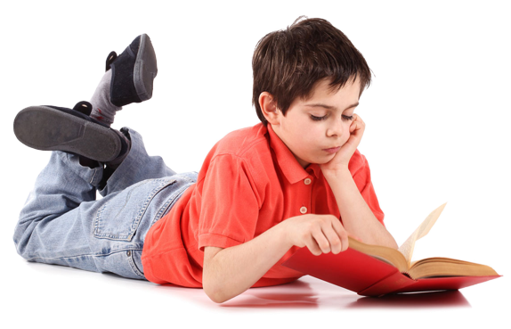 Boy Little Reading Book Clipart Png HD Free Download