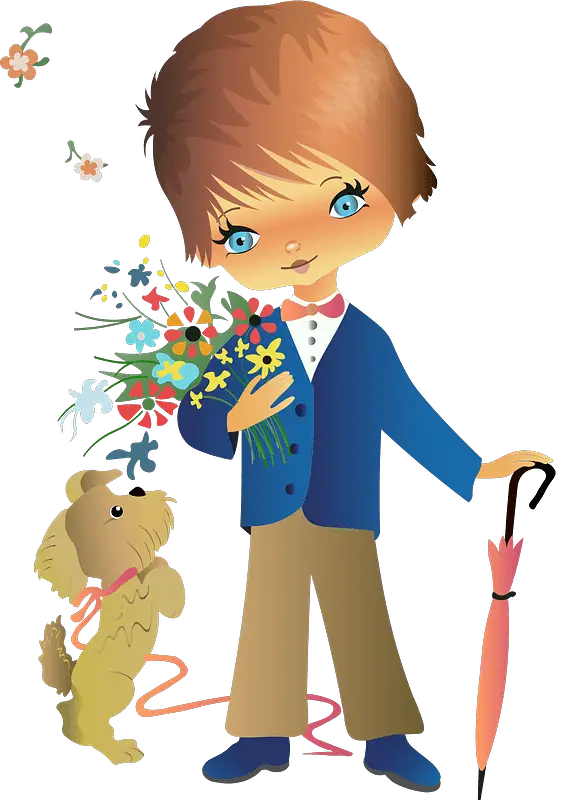And Boy Love Dog Png HD Free Download