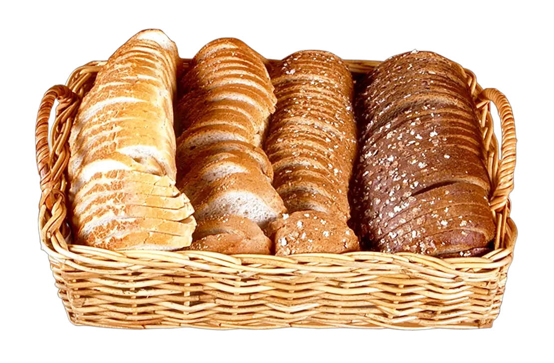 Multi Slices Wicker Grain Basket Bread Png HD Free Download