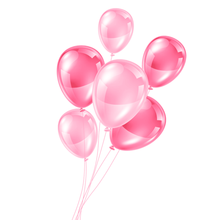 Pink Of Balloons Bunch Png HD Free Download