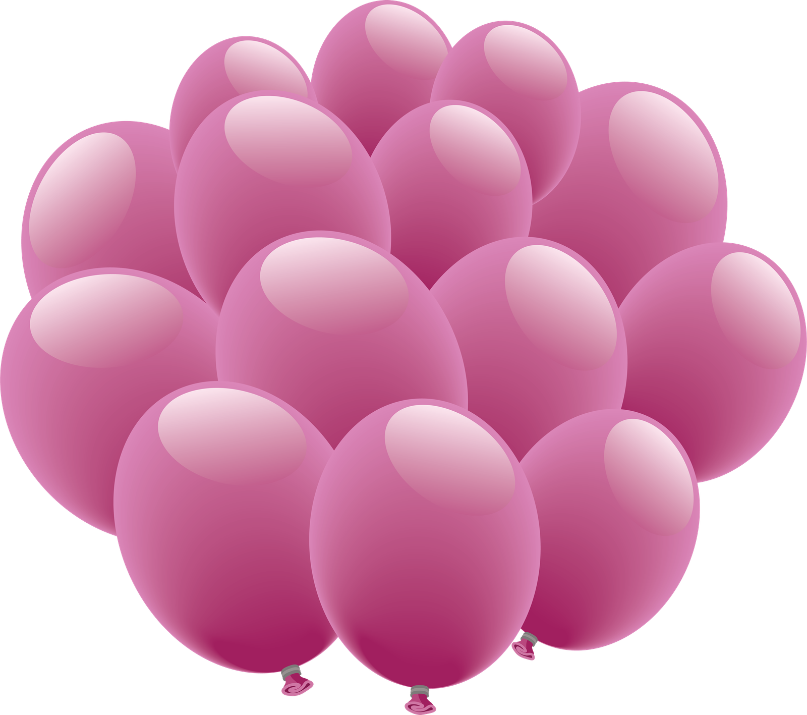 Pink Of Balloons Bunch Png HD Free Download