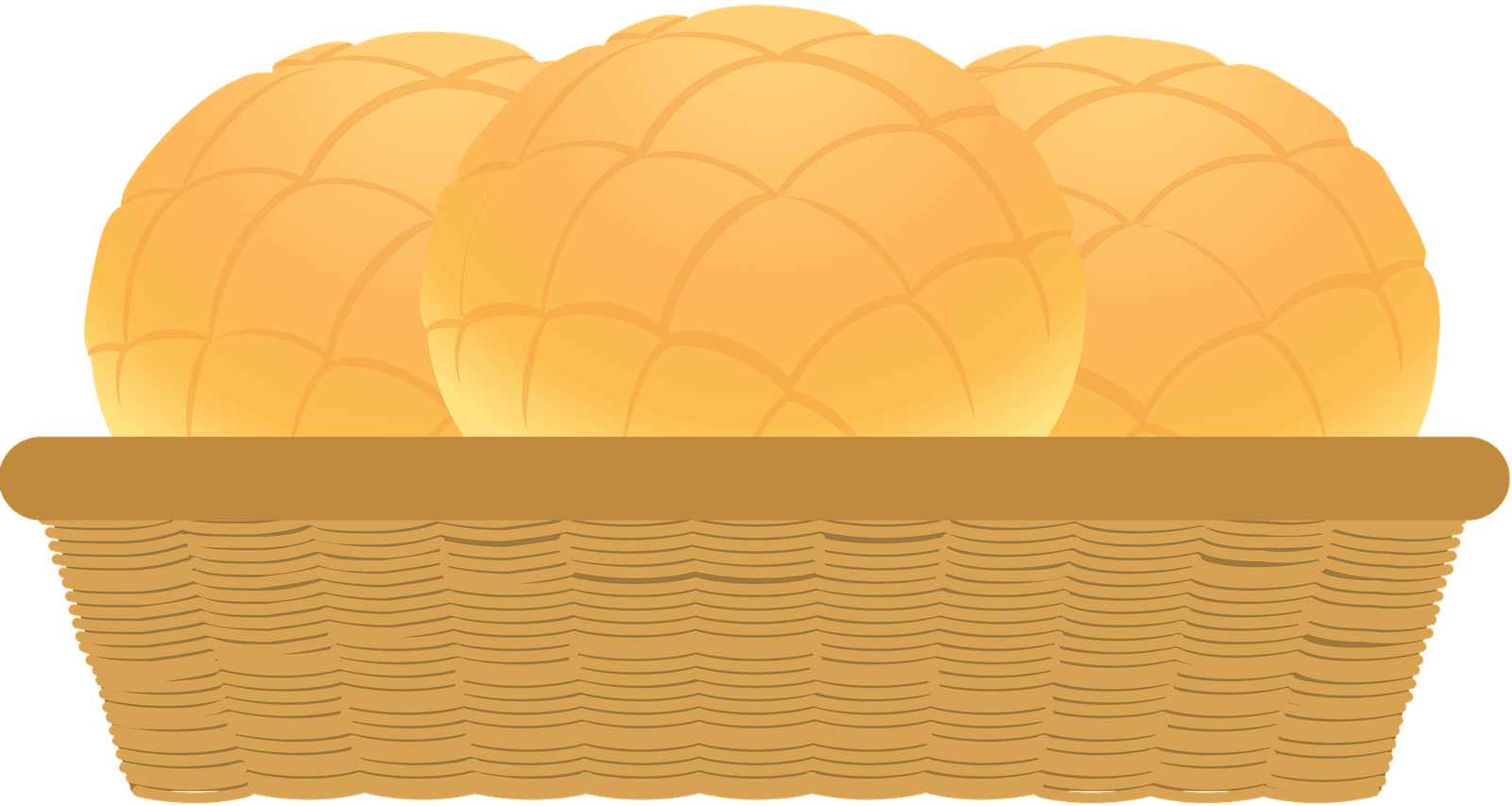 Basket Wicker Slices Wheat Bread Png HD Free Download