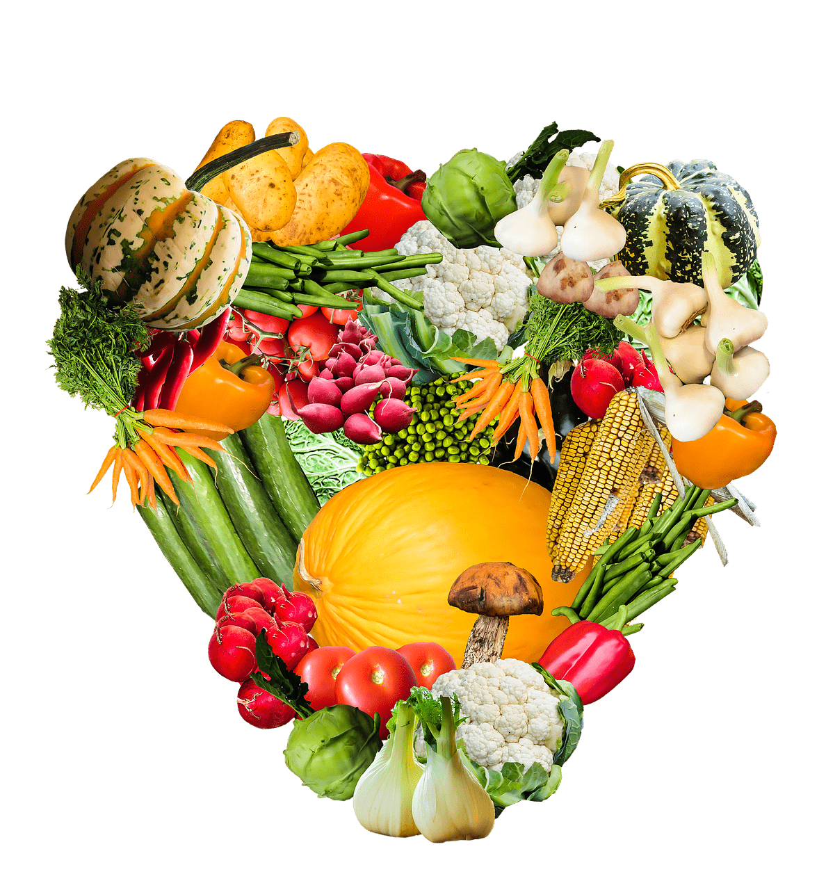 Heart Vegetables Png HD Free Download