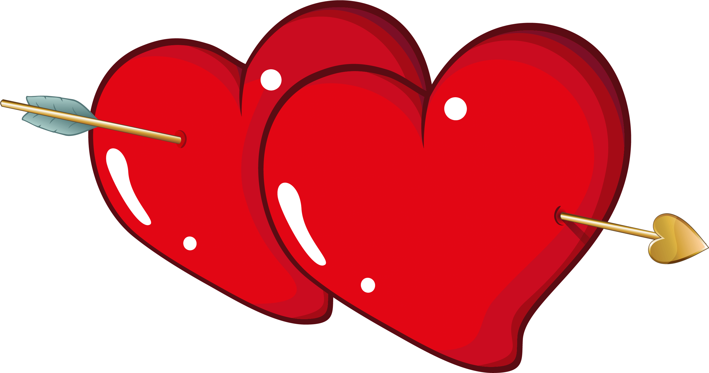 Heart Arrow Red Png HD Free Download