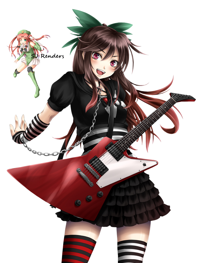 Guitar Girl Anime Png HD Free Download