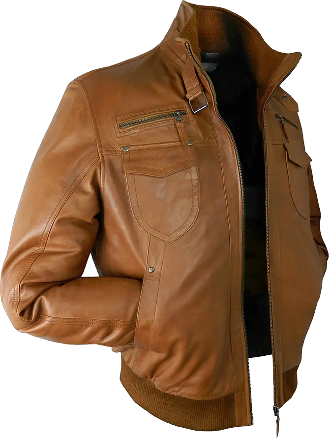 Leather Brown Jacket Png HD Free Download