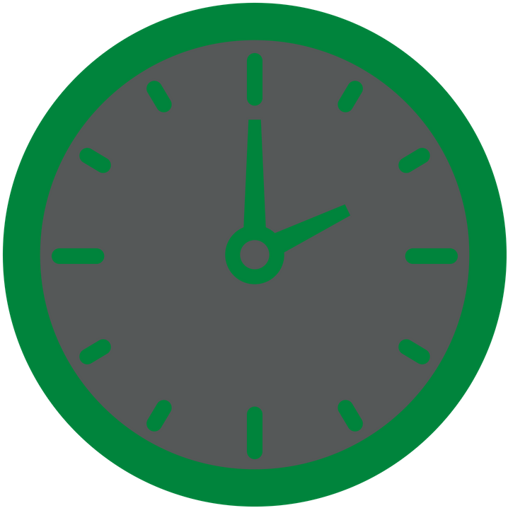 Wall Circle Green Clock Png HD Free Download