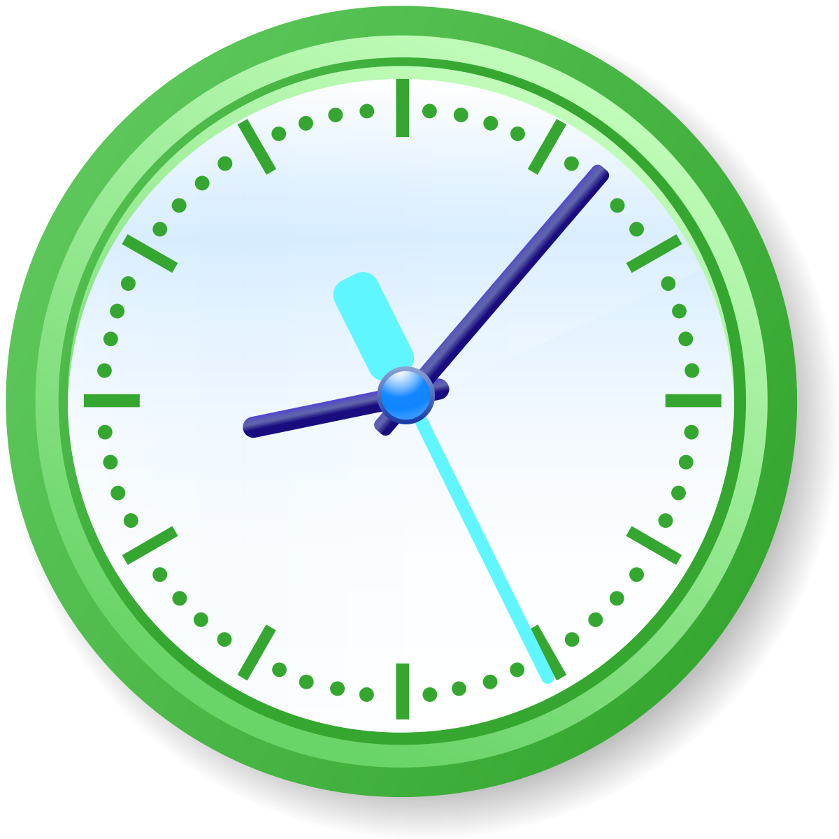Wall Circle Green Clock Png HD Free Download