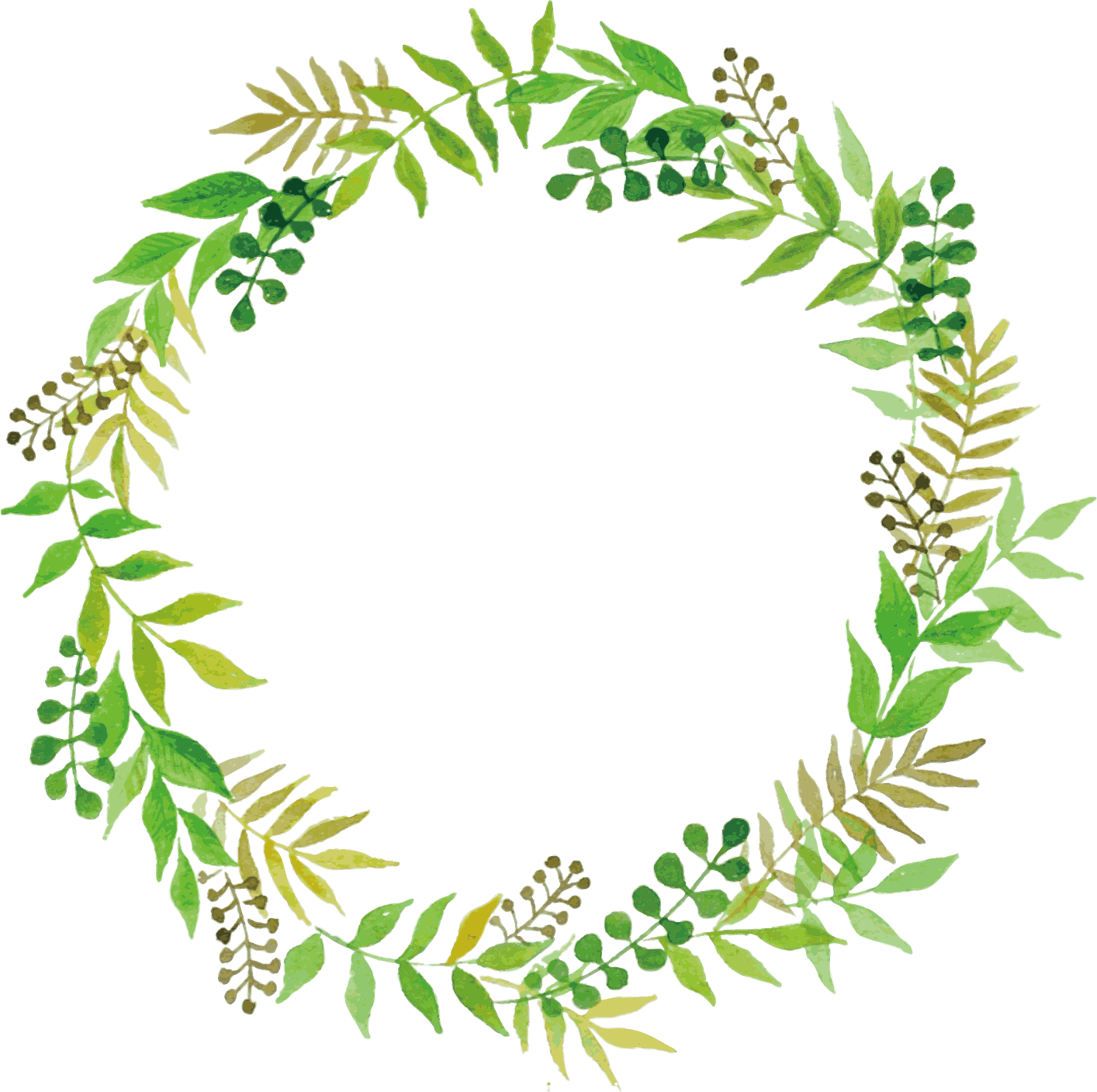 Floral Frame Green Transparent Png HD Free Download