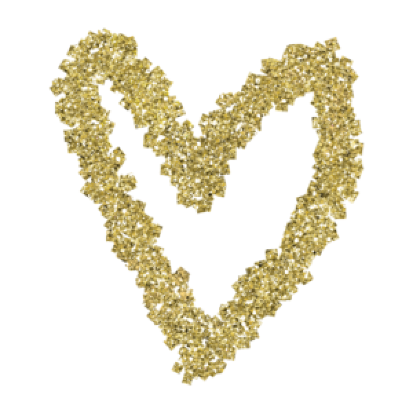 Heart Glitter Gold Png Hd Free Download