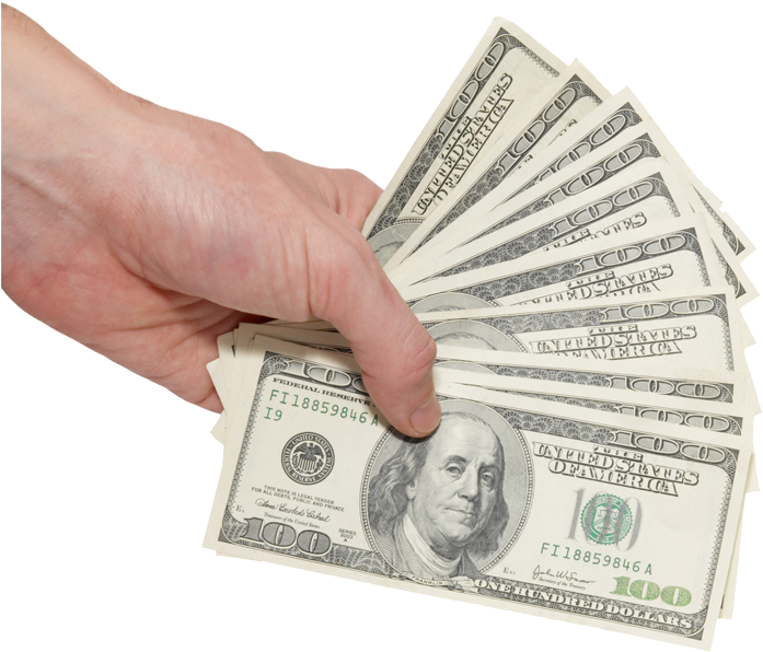 Dollars Holding Hand Png HD Free Download