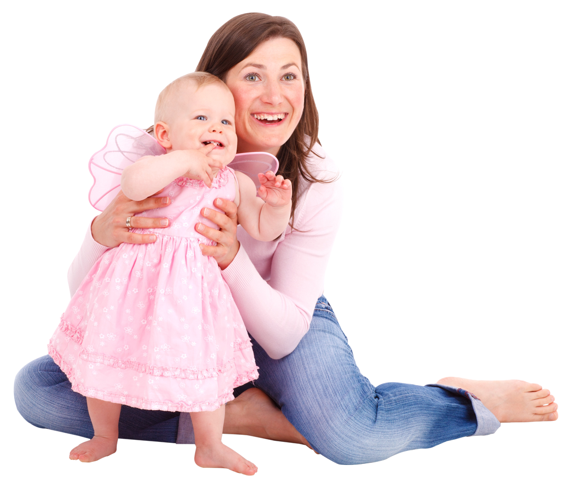 Baby Mother With Happy Clipart Png HD Free Download