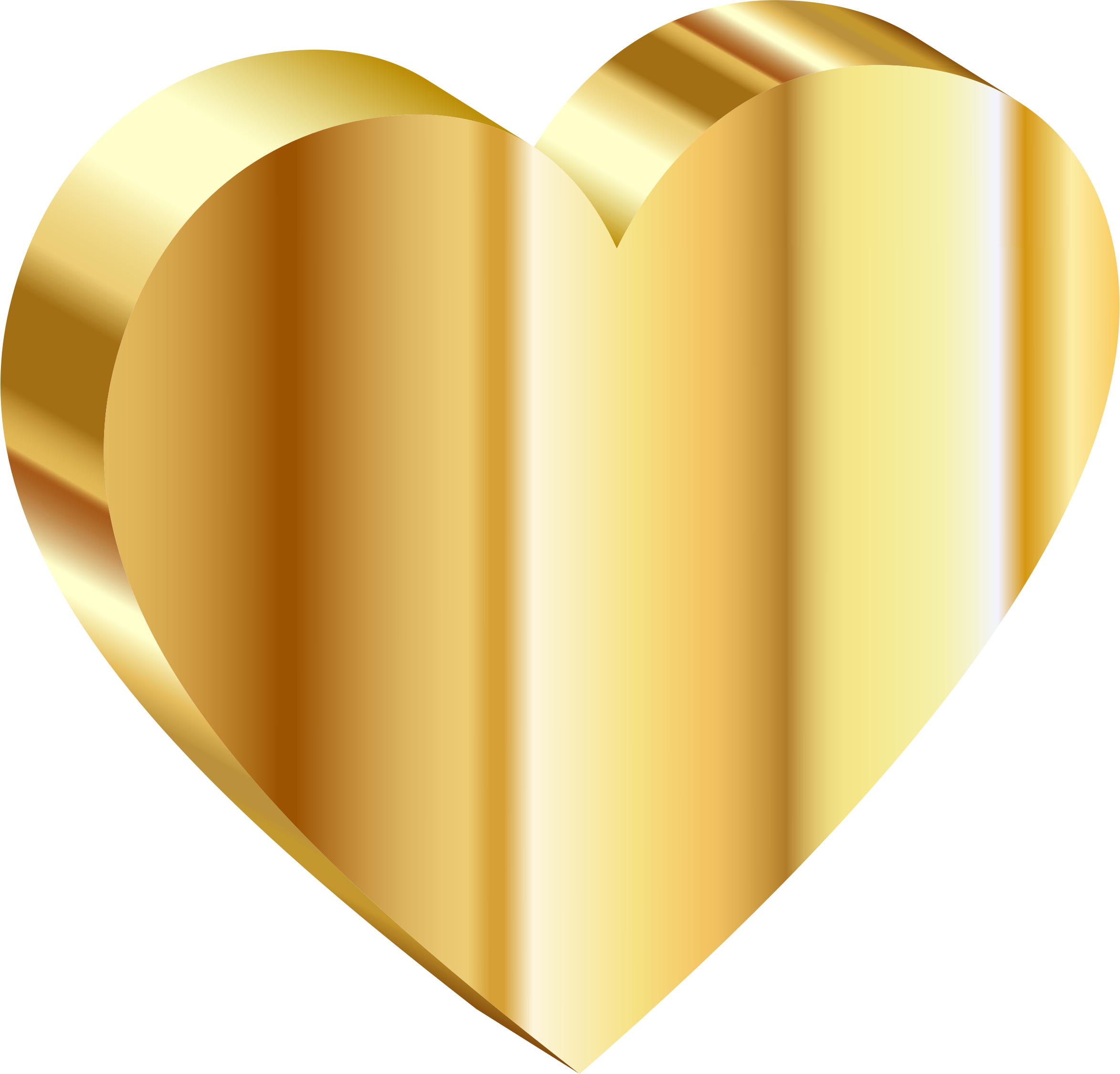 Heart Vector Gold Png Hd Free Download