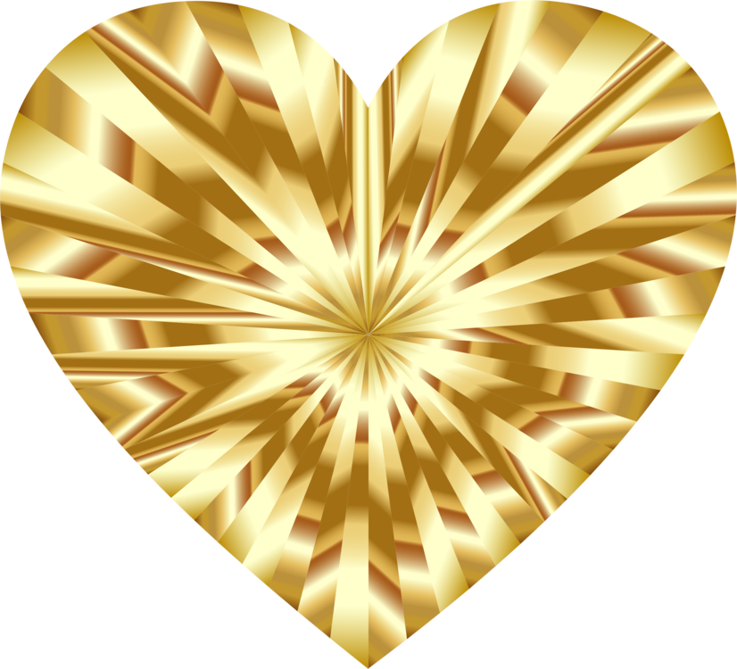 Heart Vector Gold Png Hd Free Download