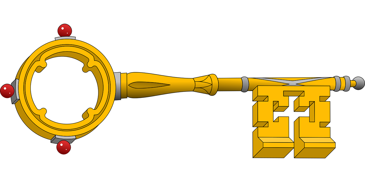 Antique Key Gold Png HD Free Download