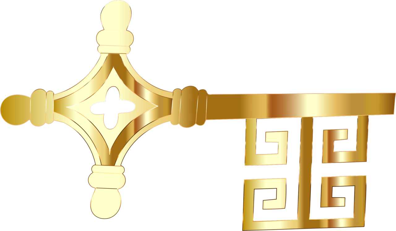 Antique Key Gold Png HD Free Download