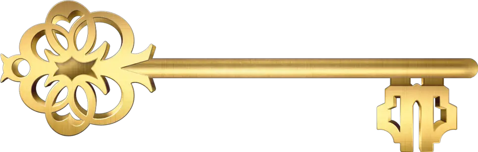 Antique Pic Key Gold Png HD Free Download