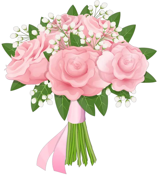 Pink Light Flower Bunch Rose Png HD Free Download