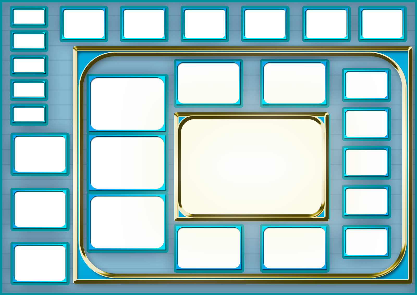 Frame Teal Rectangle Png HD Free Download