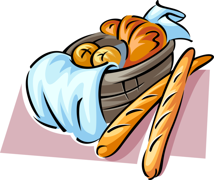 Basket Vector French Bread Clipart Png HD Free Download