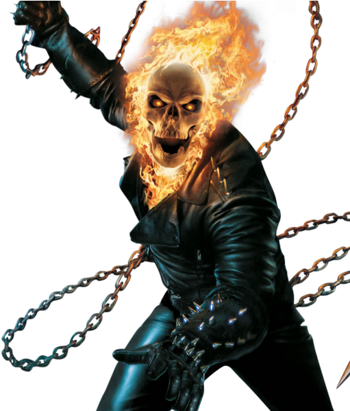 Ghost Flame Rider Clipart Png HD Free Download