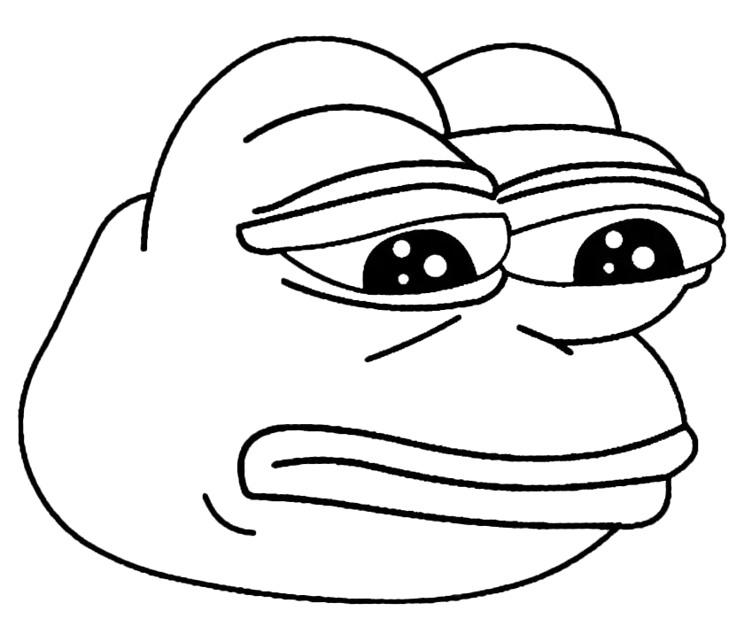 Meme The Pepe Frog Sad Png HD Free Download