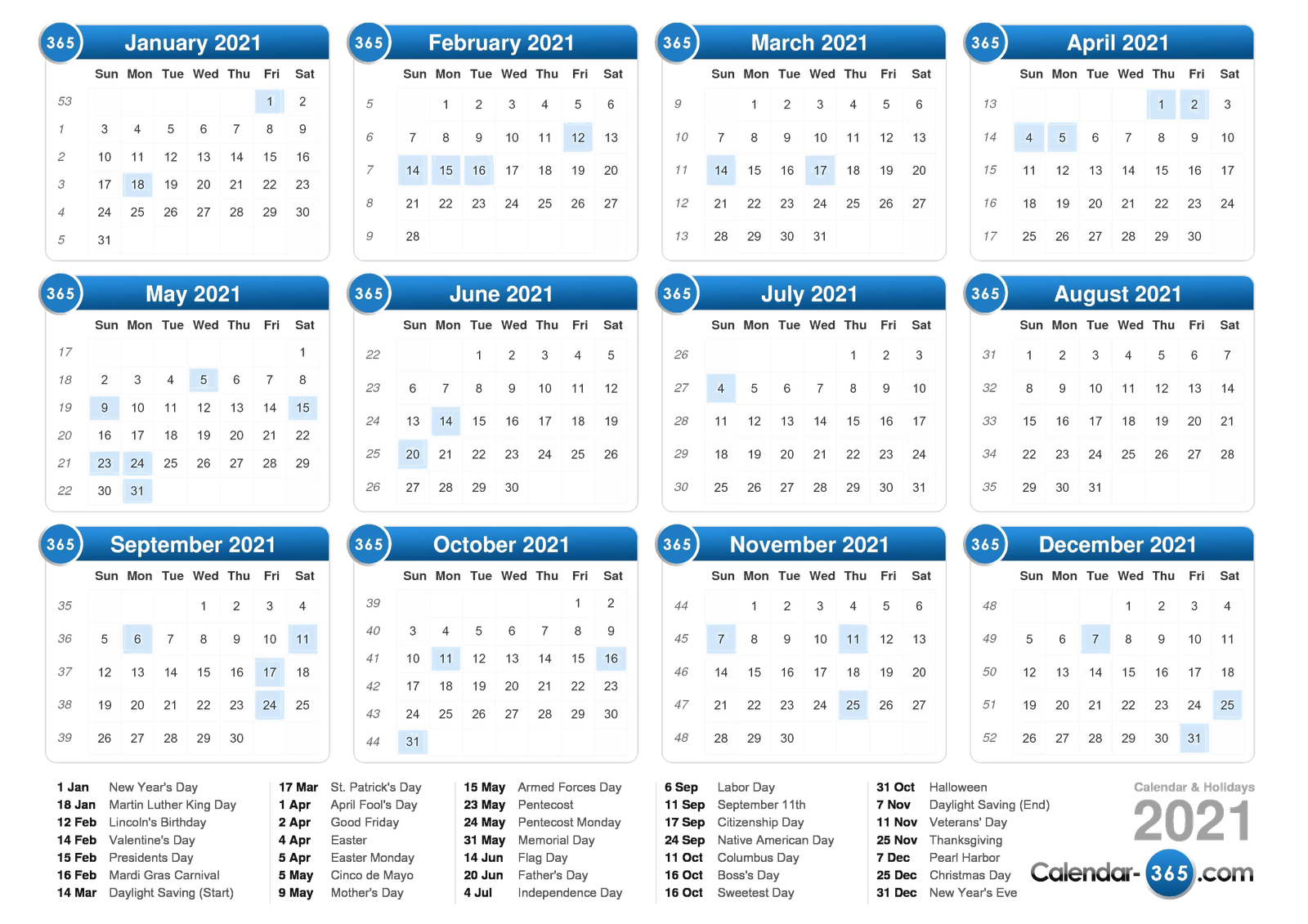 Special Days Calendar 2021 PNG  HD Free Download