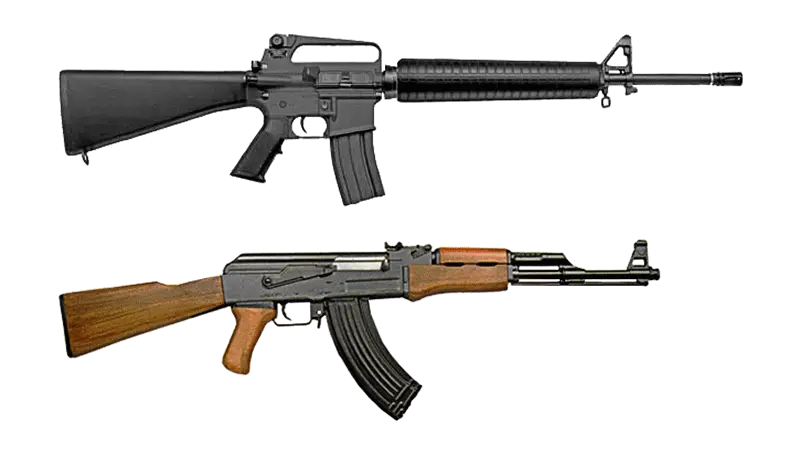 M16 And Ak 47 Comparison PNG Image HD Free Download