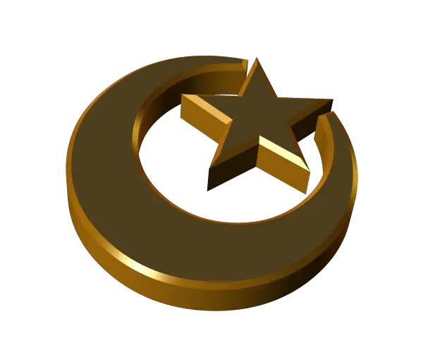 Ay Yıldız 3d PNG Gold Efektli Ay Resmi Logo HD Free Download