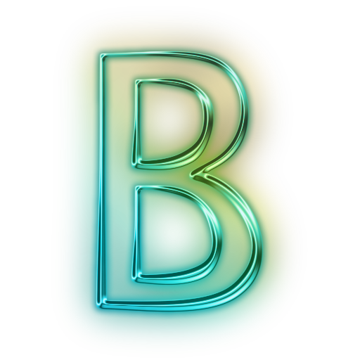 Letter B Glowing Green Neon PNG Icon Alphanumeric Letter  HD Free Download