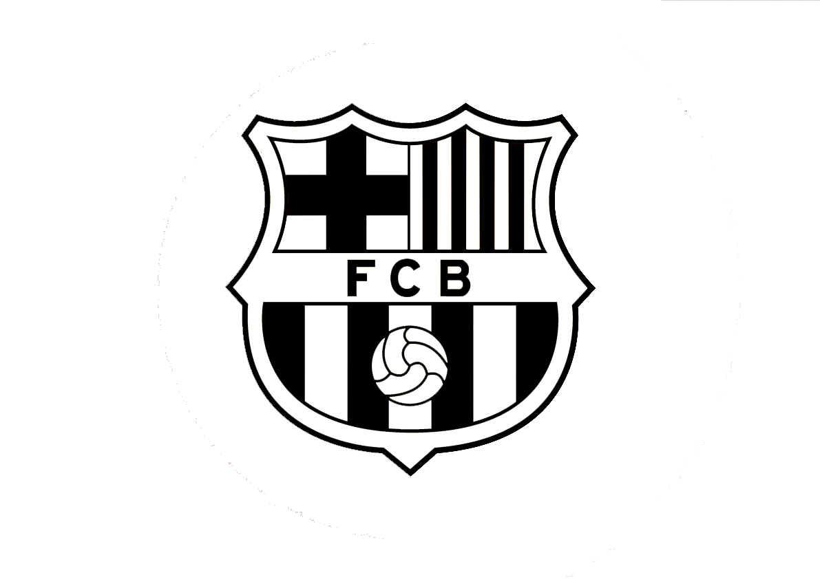 Black And White Fc Barcelona Logo PNG  HD Free Download