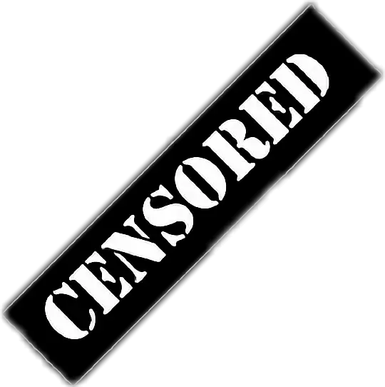 Black Censored Sticker PNG  HD Free Download