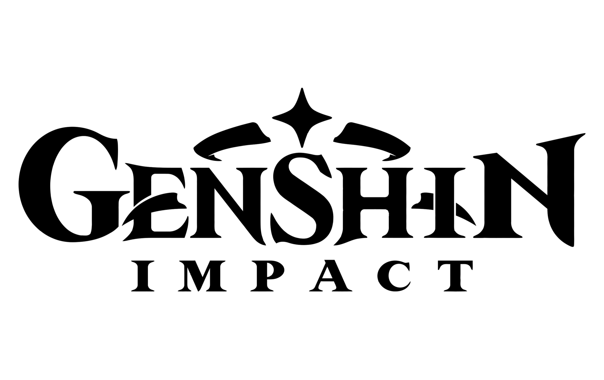 Black Genshin Impact Logo Transparent  HD Free Download
