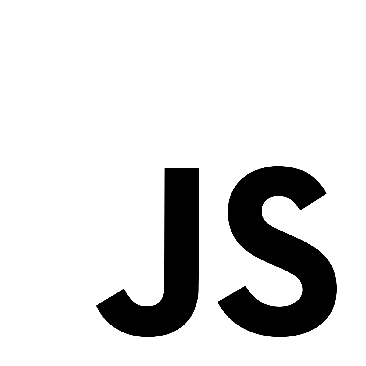 Black Js Logo Symbol Icon  HD Free Download