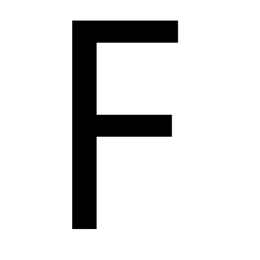 Black Letter F Icon Logo  HD Free Download