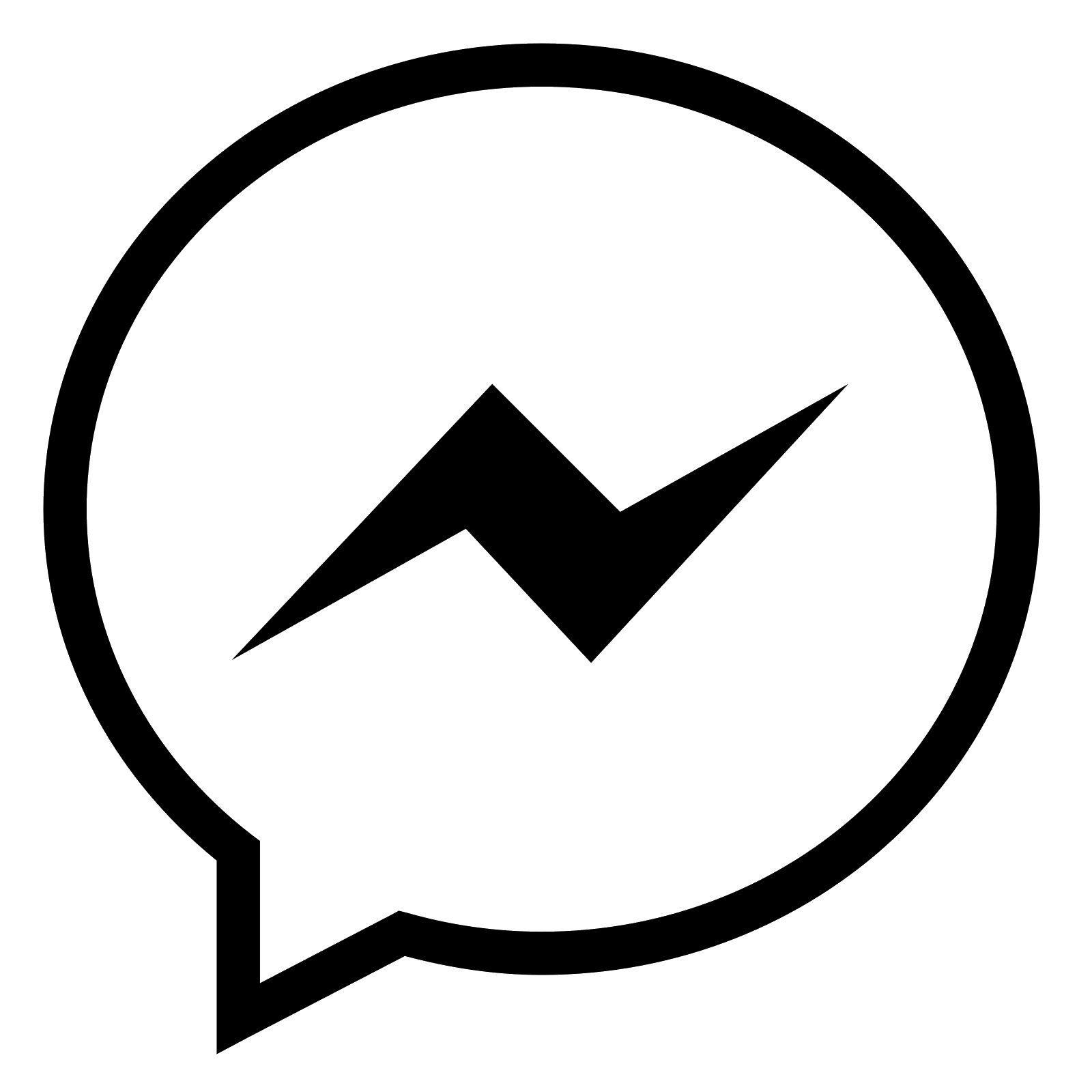 Black Messenger Facebook Logo Latest Facebook Logo Icon Gif  HD Free Download