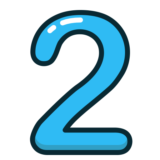 Blue 2 Numbers Number Two Study Blue Icon  HD Free Download