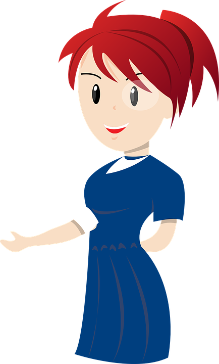Blue Dress Teacher Vector Graphic   HD Free Download