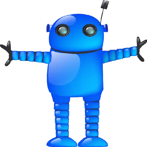 Blue Robot Icon Large Android Icons Softiconsm  HD Free Download