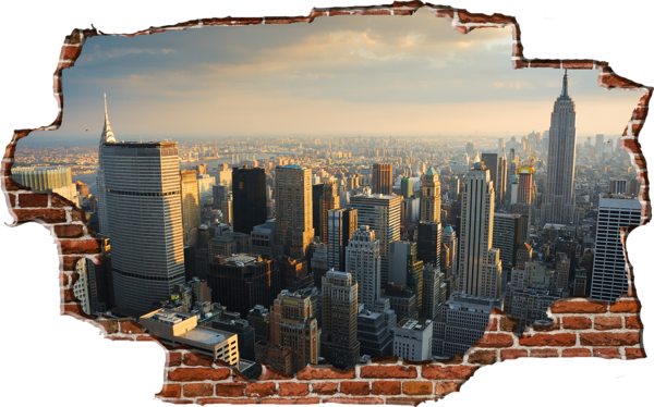 Breaking Wall New York City Skyline  HD Free Download