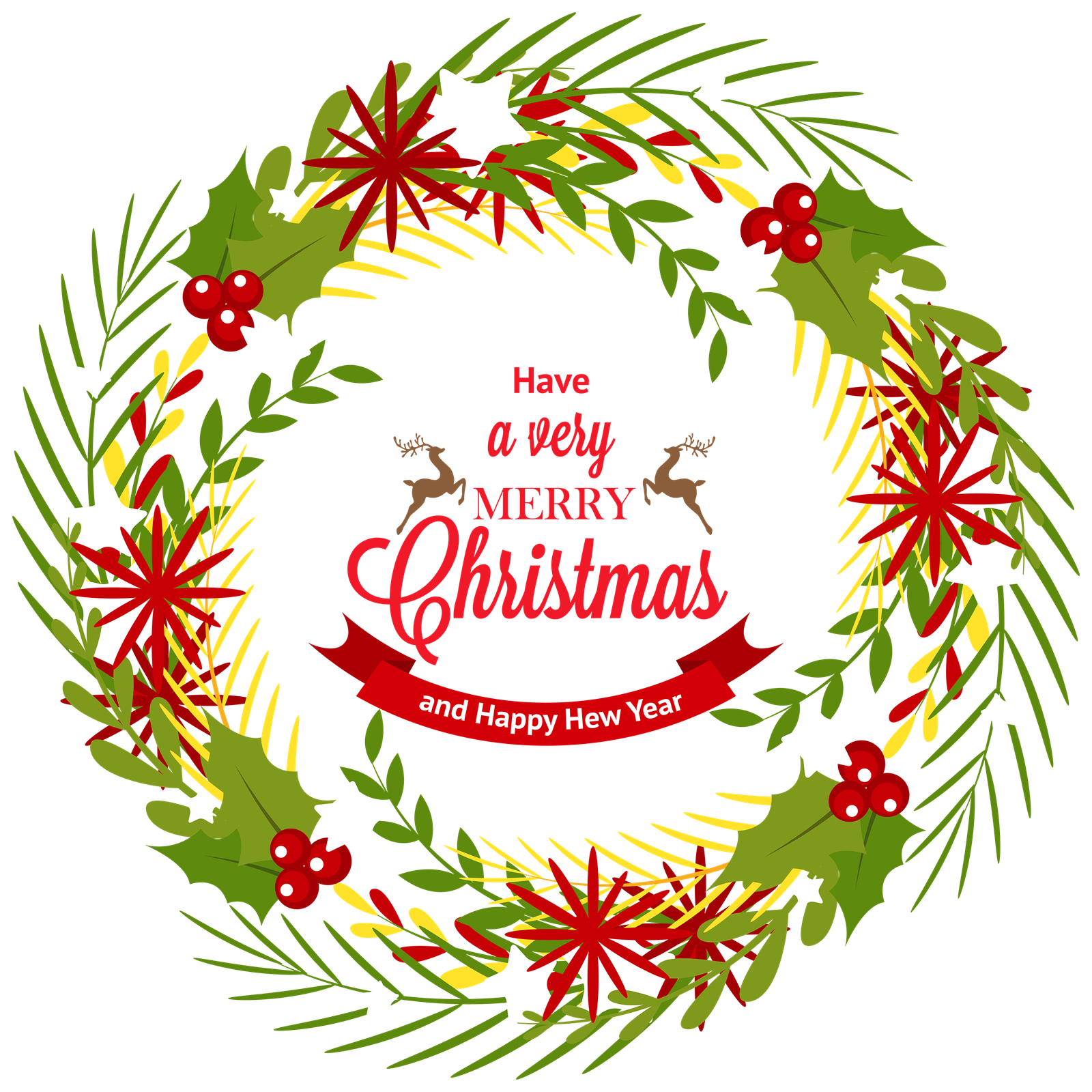 Christmas Wreath With Mistletoe PNG Clipart Best Web Clipart  HD Free Download
