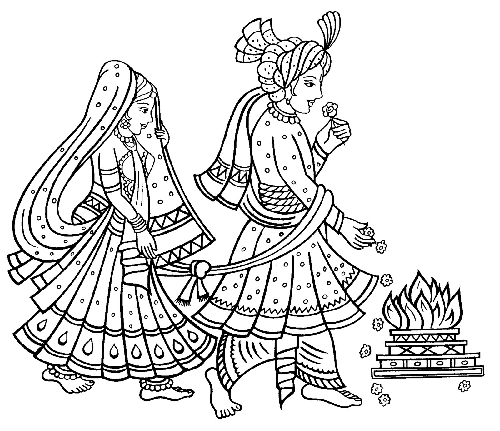 Classical Clipart Hindu Wedding Card Design HD Free Download