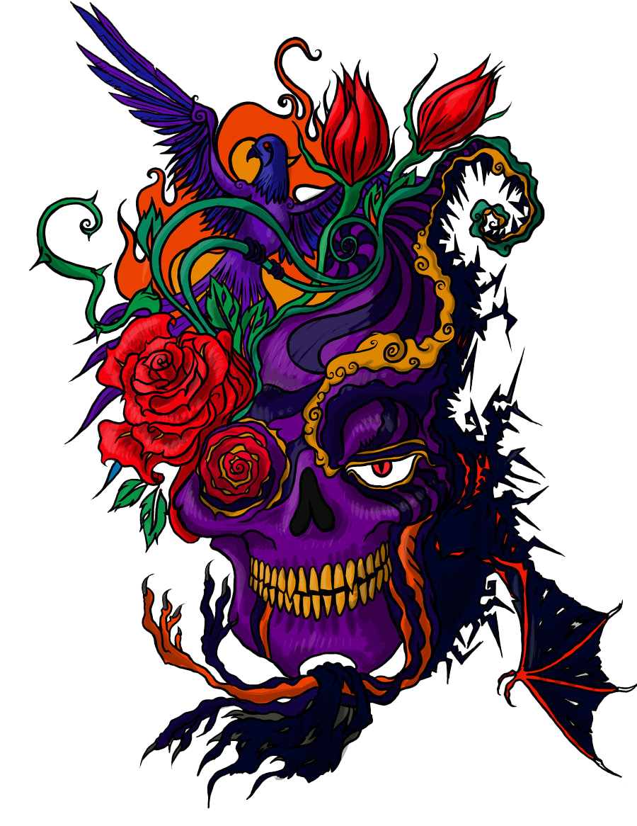 Colored Tattoo Head PNG  HD Free Download